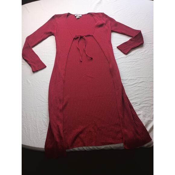 The Great American Sweater Y2K Witchy Open front cardigan Red Glitter Medium - Picture 1 of 5